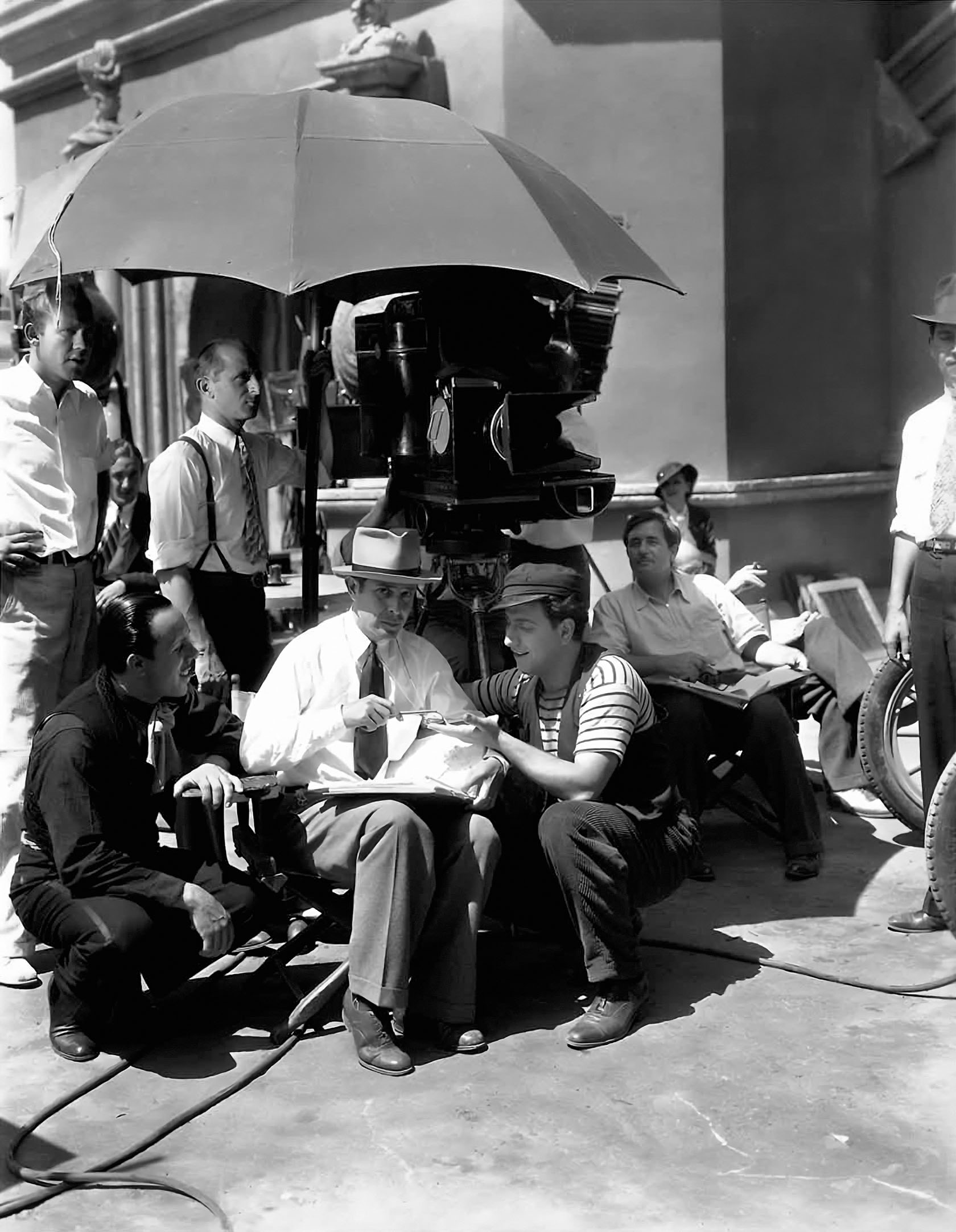 Enrico Caruso Jr. during the filming of El Cantante de Napoles. 