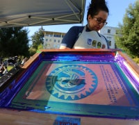 Melanie Cervantes screen printing