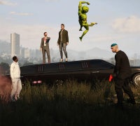 A still from the film “Grand Theft Hamlet.”