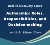 Icon for 6/4 Data to Discovery session on authorship