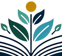 Teaching and Learning Symposium logo a stylized illustration of a flower blooming from a book.