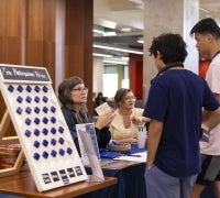 tabling with plinko board