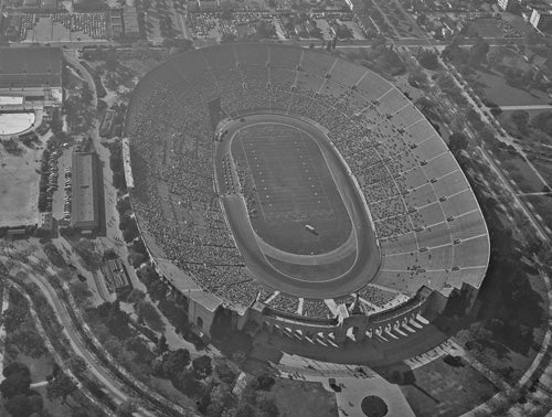 aerial view of Midget Car Races, Coliseum