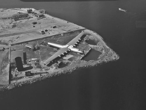 aerial view of sea plane Long Beach CA