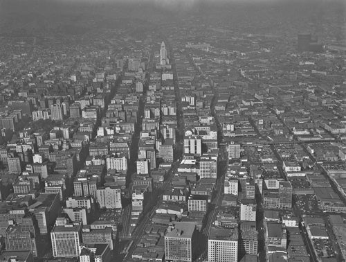 Aerial view of downtown Los Angeles